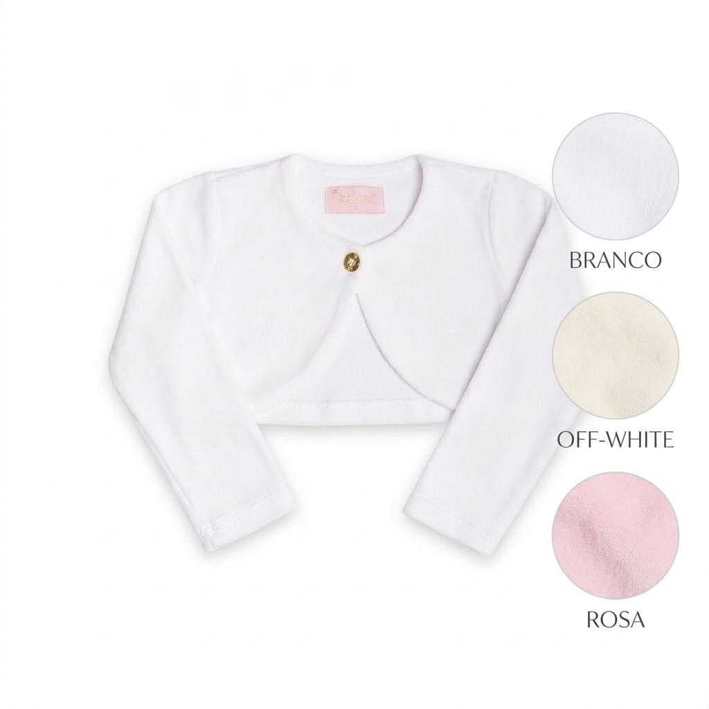 Casaco Curto Bolero Infantil Plush Baby Quentinho Luxo