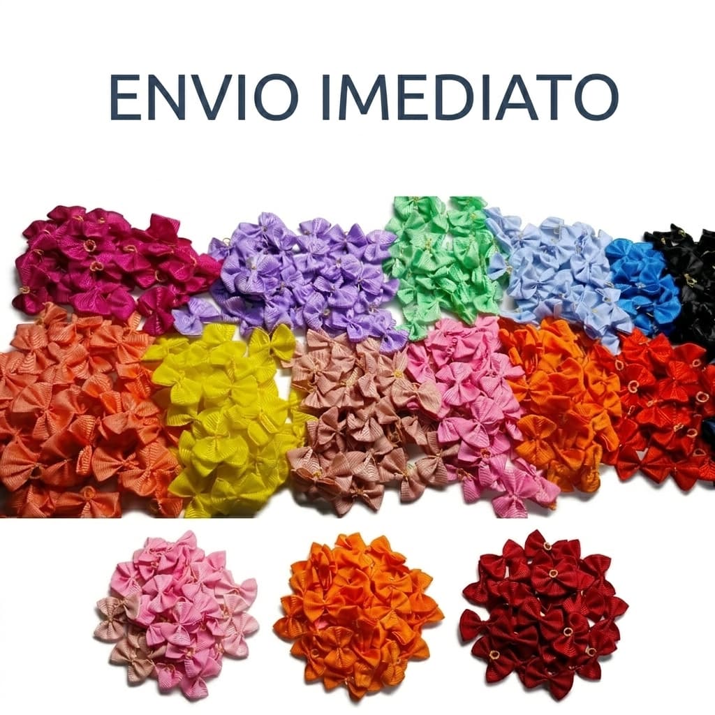 kit 100 Laços Pet de Gorgorão — Sem Aplique, com Elástico Odontológico Cores Variadas Envio Imediato