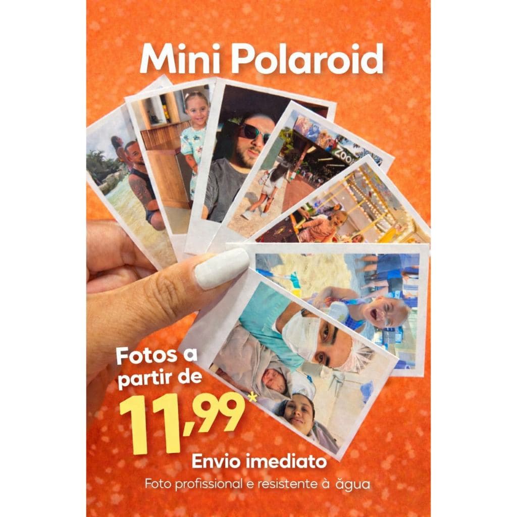 Kit 12 Mini Fotos Com Borda Branca Polaroid Cores Vivas Papel Glossy 260 Envio Imediato