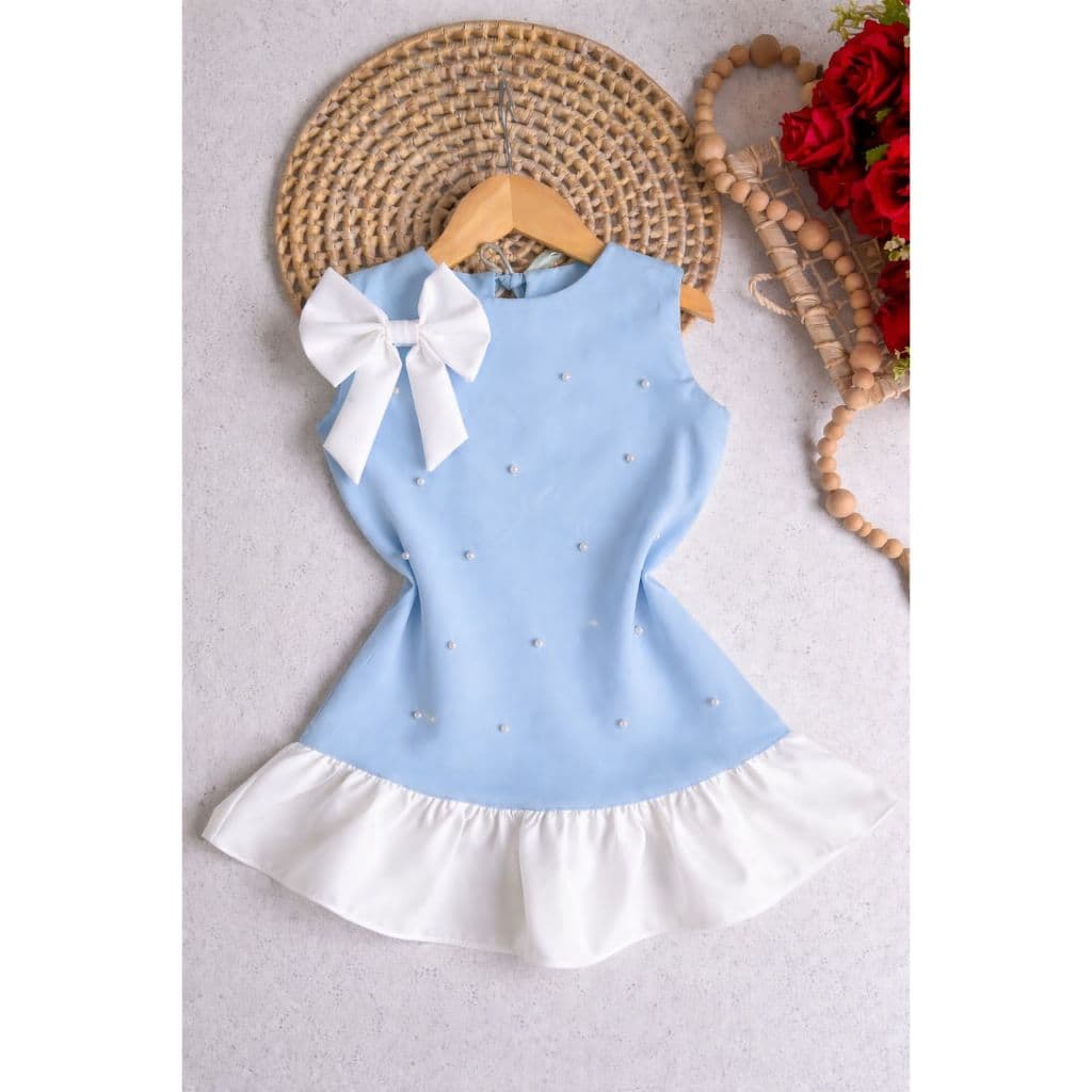 vestido com perolas infantil