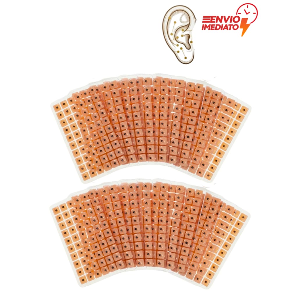 Kit 1800 Sementes Vaccaria para Auriculoterapia com Adesivo Cartela