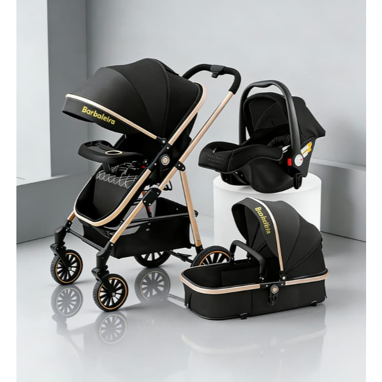 Carrinho Completo 3 EM 1 Com Moisés e Bebe Conforto - BOM