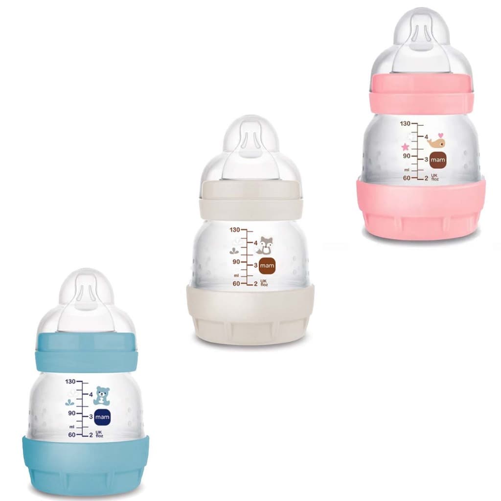 Mamadeira MAM Original Lacrada Easy Start 130ml Autoesterilizável Fluxo adaptável Recém Nascido