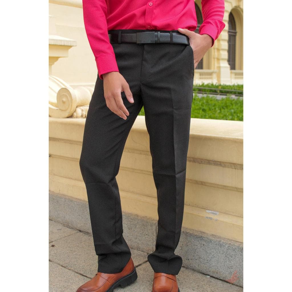 Calça Social Masculina Preta Oxford Elegante e Confortável Costura Reforçada Qualidade