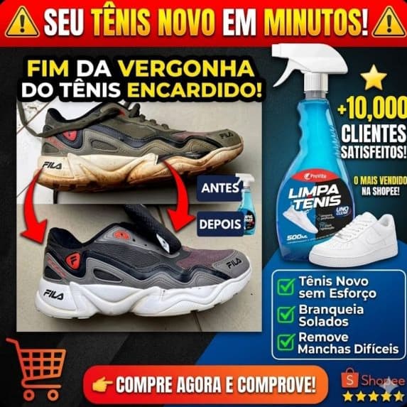 KIT 1,2,3,4 Limpa Tênis Spray Premium Provita 500ml Limpeza Profunda Remove Encardido Sujeira Pesada