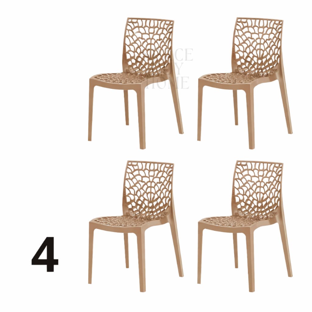 Cadeira Gruvyer Kit 2, 3, 4 e 6 Unidades Preta ou Capuccino Acetinado p/Sala de Jantar Área Gourmet