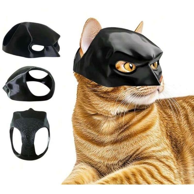 🦇 Máscara para Gatos Estilo Herói – Deixe seu Pet IRRESISTÍVEL e Divertido 😹