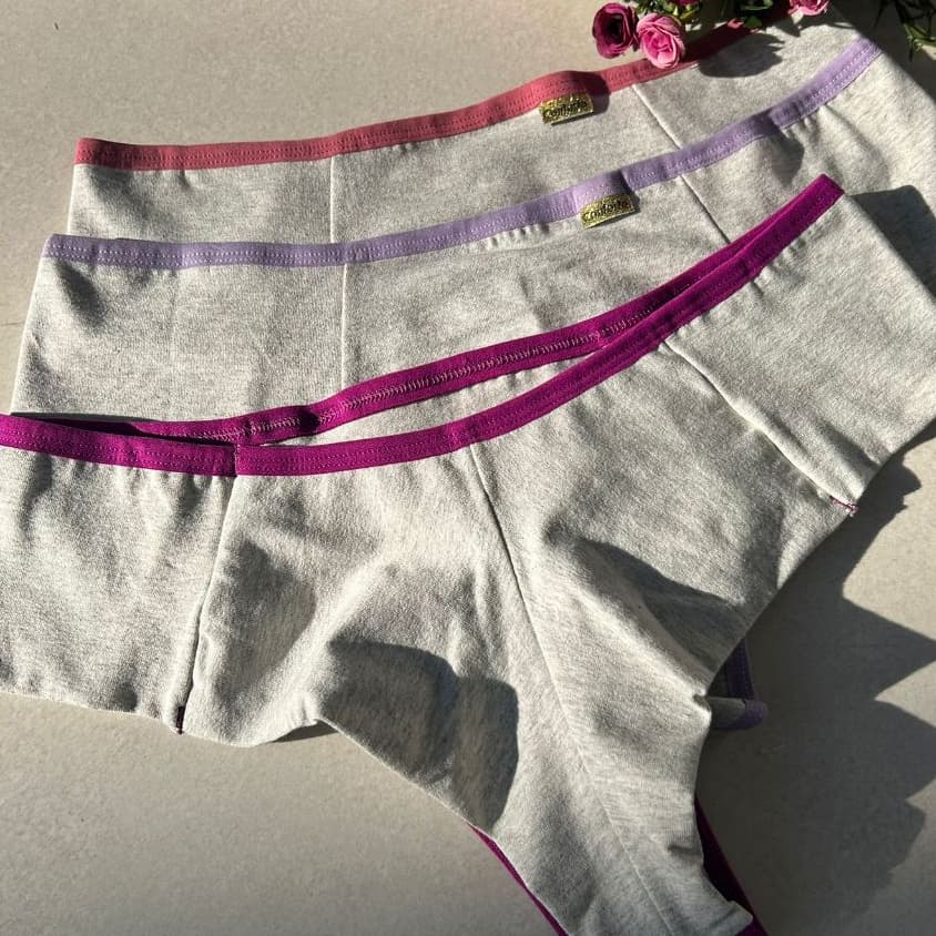 Kit Calcinha Algodão Fio Duplo Fio Dental Conforto Dia a Dia Lingerie Feminina Top