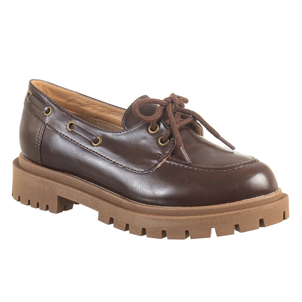 Mocassim Feminino Tratorado Sapato Estilo Oxford Chic Elegante Casual Clássico Moderno Via Birigui