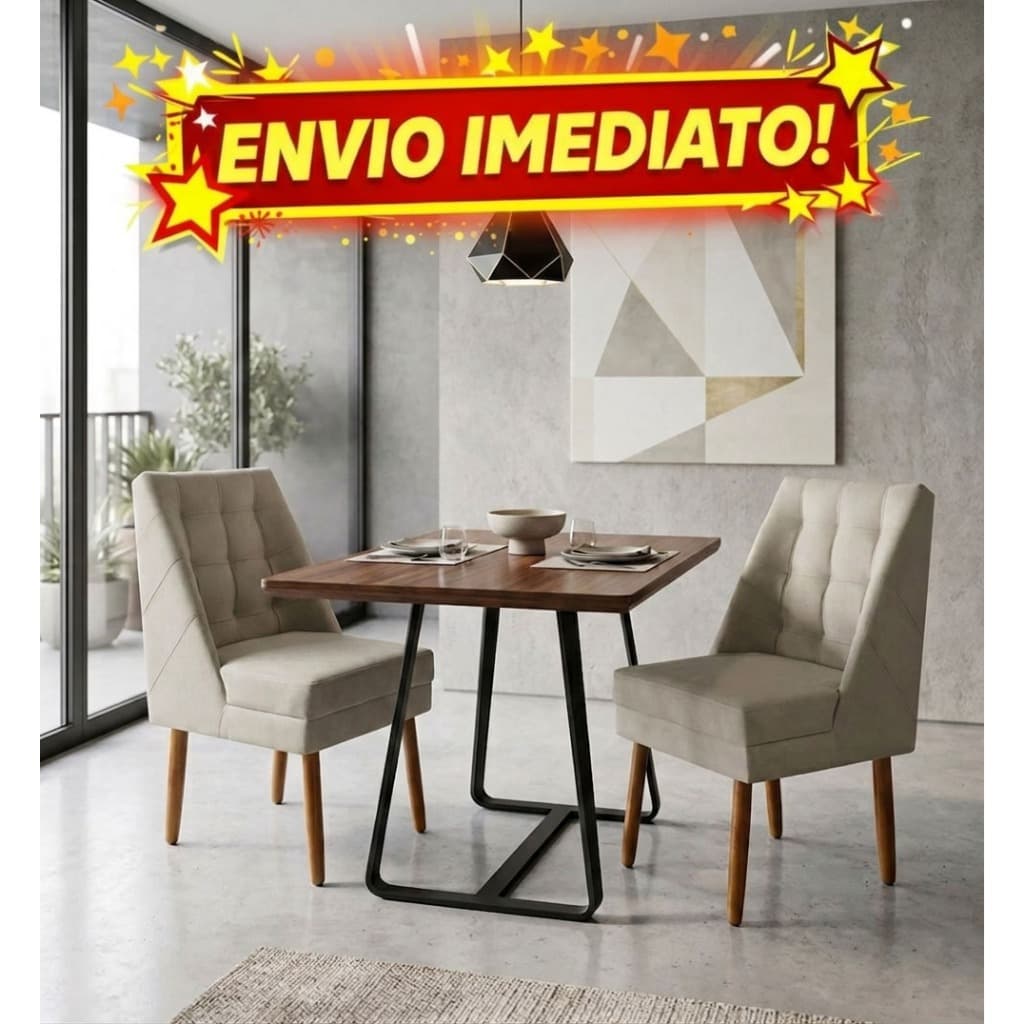Kit 2 Cadeiras de Jantar Paris Suede - Meu Lar Decorações