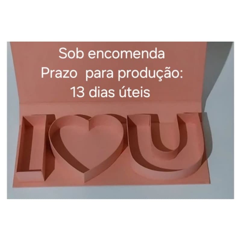 Caixa cartonada I Love You 35x14x4