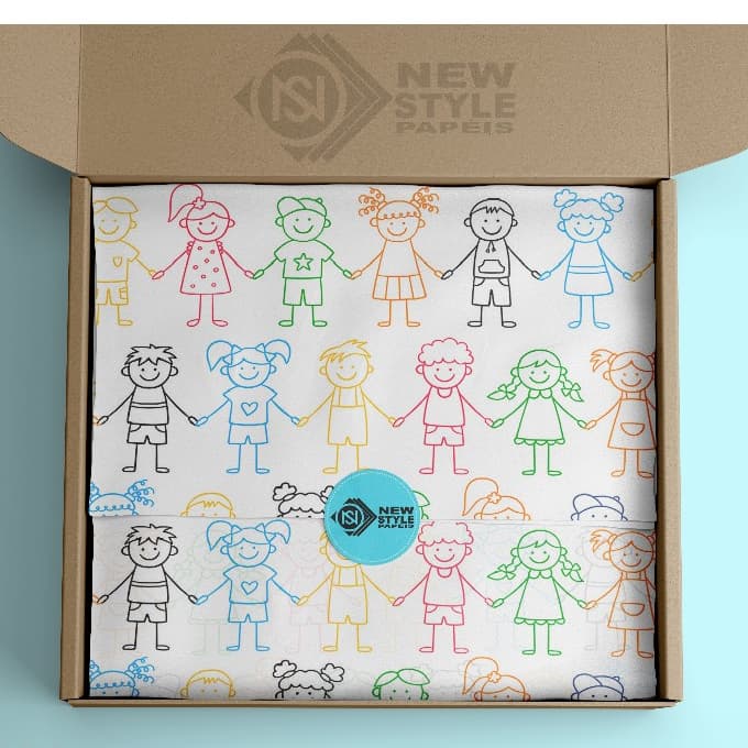 Papel de seda Premium 35x50 cm KIDS, CRIANÇAS, BRINQUEDOS -01