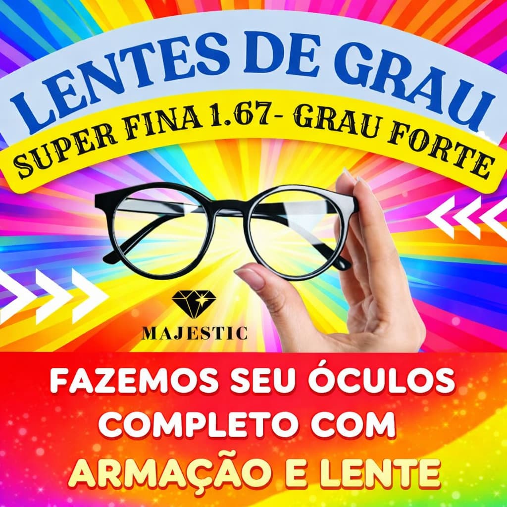 Par Lentes HD Digital Super Finas 1.67 para Grau Forte Para Colocar Seu Grau Hipermetro Miopia Ast