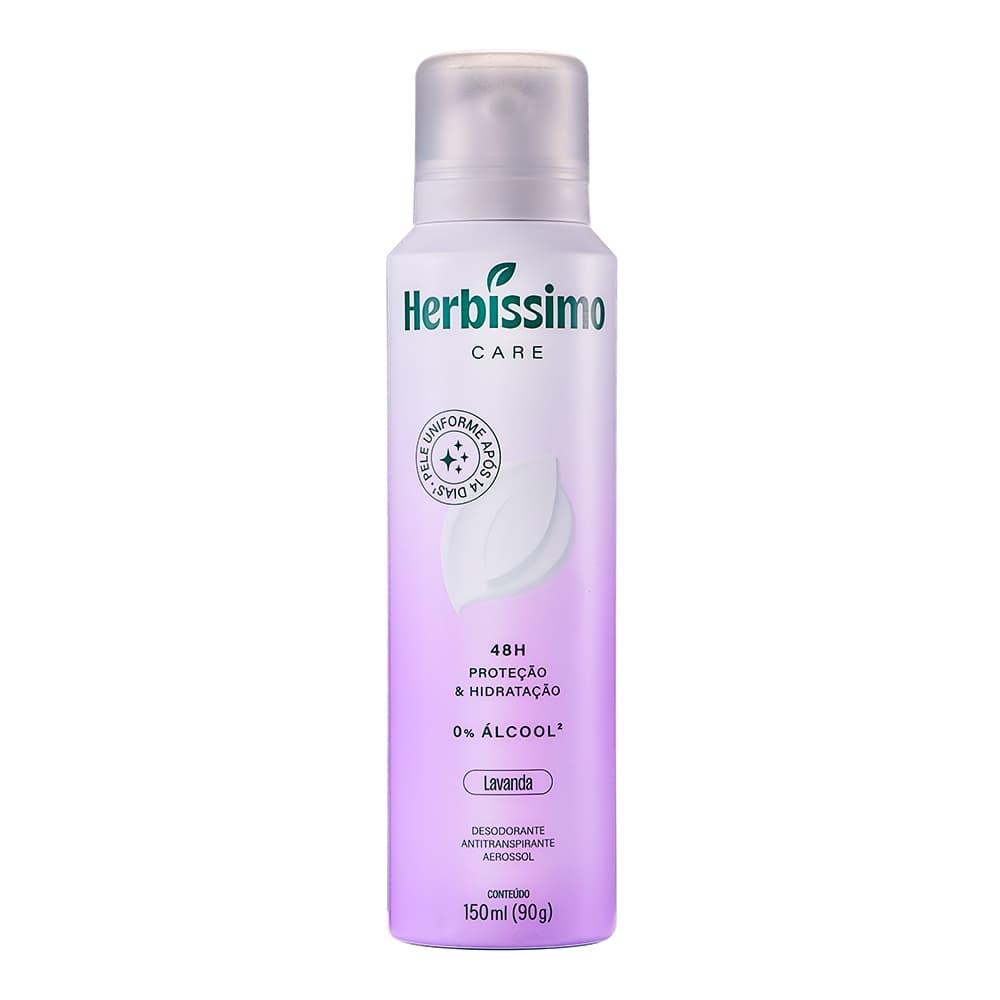 Desodorante Aerossol Antitranspirante Herbissimo Care Lavanda 150ml