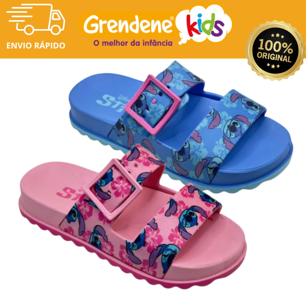 Papete Infantil Stitch Summer Grendene Kids 23198 Original