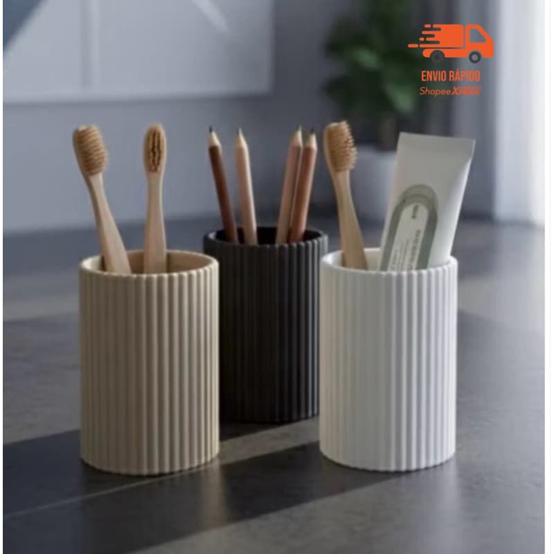Porta escova de dente moderno - Porta Objeto - Suporte, Recipiente, Copos para itens essenciais Banheiro e outros
