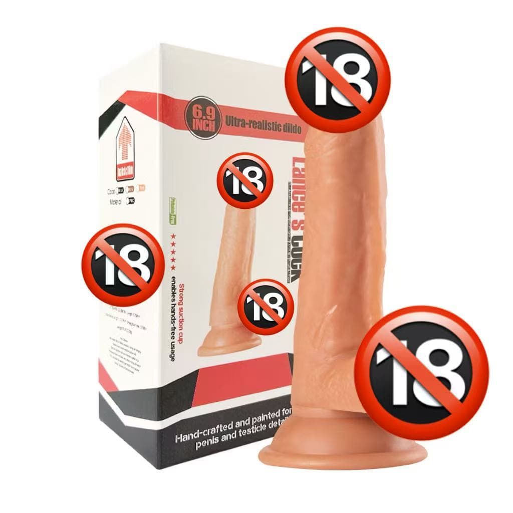 Pênis Prótese De Silicone Macio Realistico Consolo Com Ventosa Grande Sex Shop