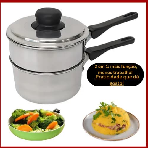 Cuscuzeira pequena individual a vapor panelinha E Legumeira 2 Em 1 Cozimento A Vapor Individual