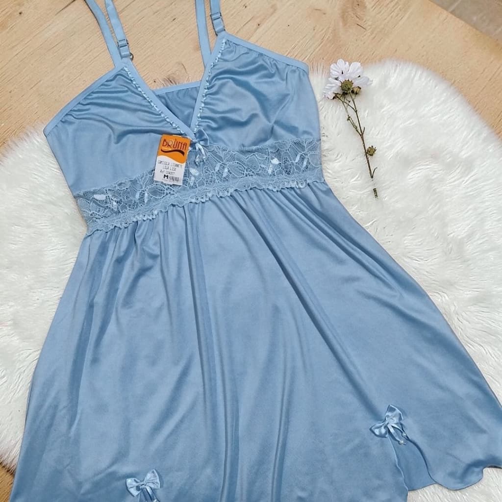 Camisola Feminina Liganete Confortável Vestido Roupa de Dormir Noite Pijama Sensual