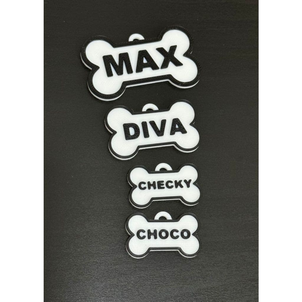 Plaquinha de Identificação para Pet Personalizada – Nome em Alto Relevo – Chaveiro