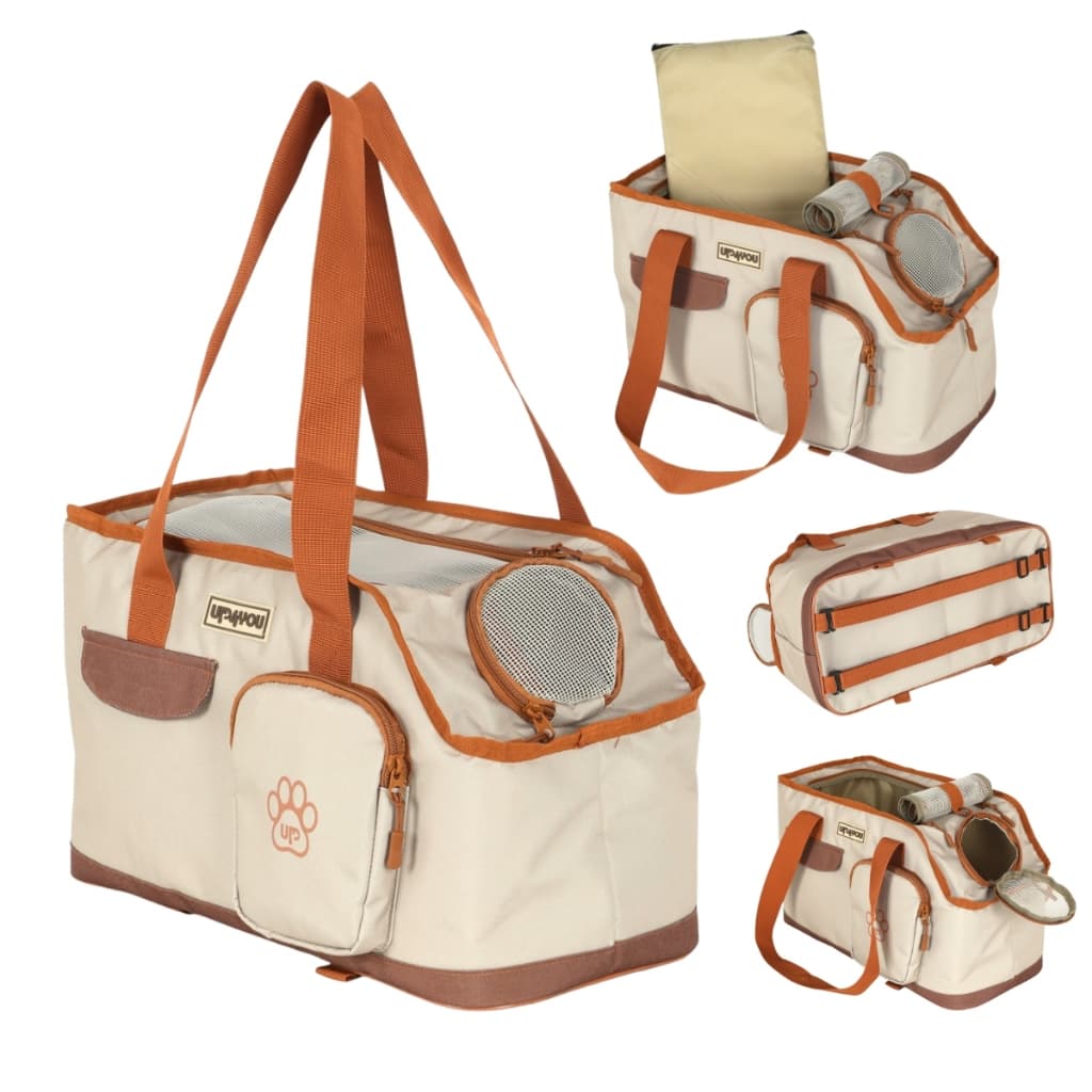 Bolsa Transporte Carregar Pet Gato Cães Espaçosa Estilosa Dobrével Almofadada Leve Permitido Aéreo