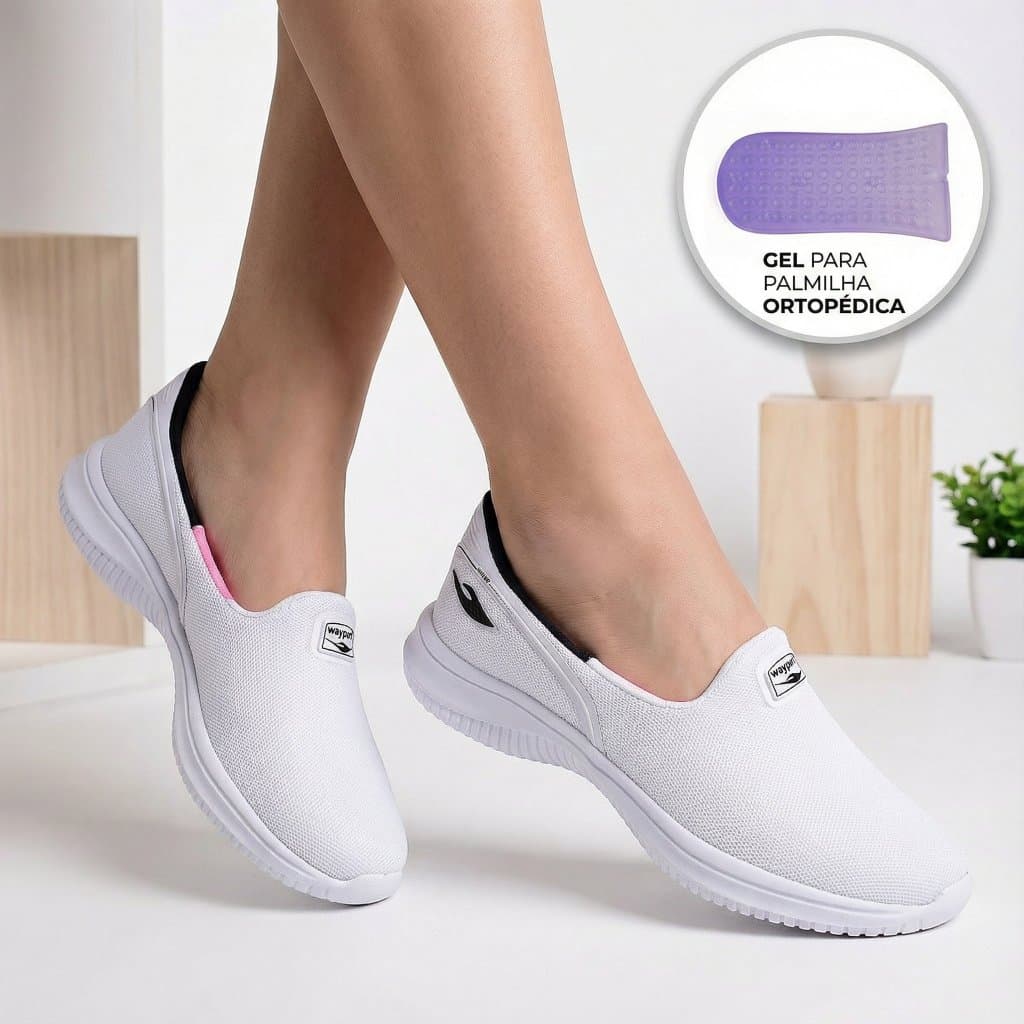 Sapatilha Ortopédica Feminina Calce Fácil Confortável e Estilosa Para Seu Dia a dia