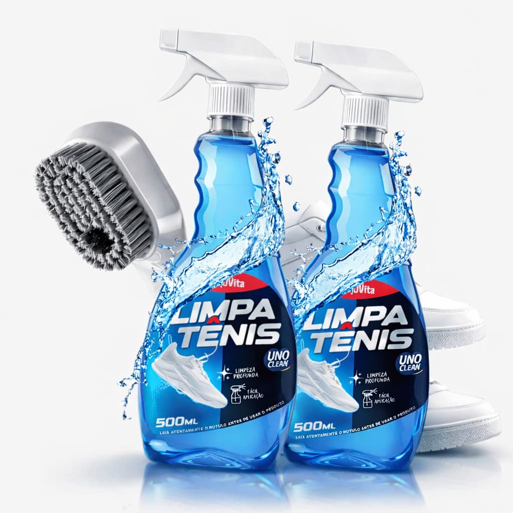 Kit 2 Limpa Tênis Spray Mágico  + Escova com Dispenser Provita Limpeza Profunda 500ml