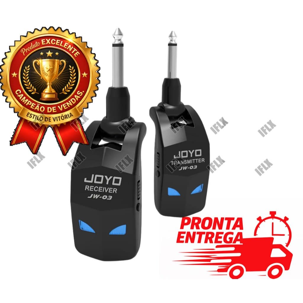 Transmissor Receptor Joyo Jw-03 Sem Fio para Guitarra Violão Wireless