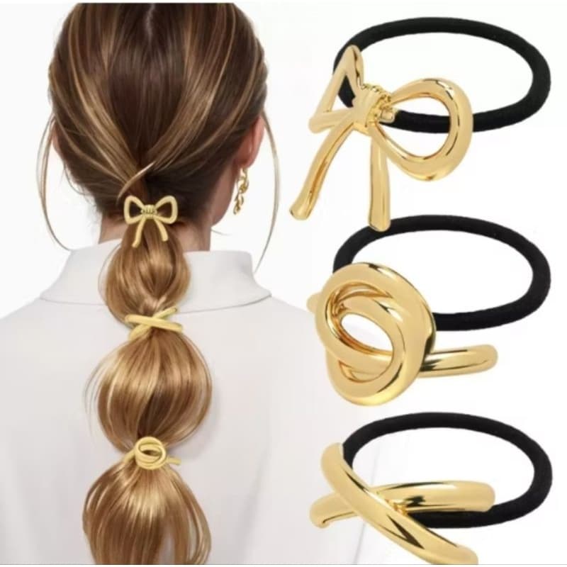 Elástico para Cabelo Metal Dourado/Prata Liga de cabelo/acessórios de cabelo