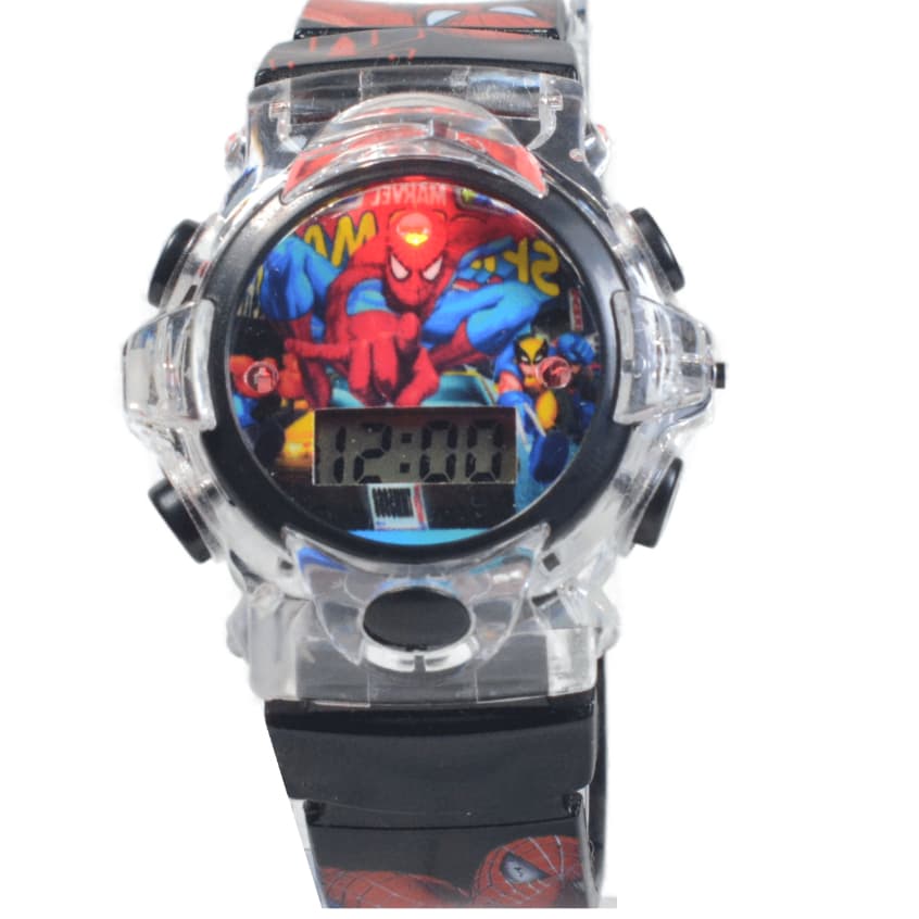 Relogio Infantil Menino Digital Masculino Relógio Homem Aranha Com luzes e Som