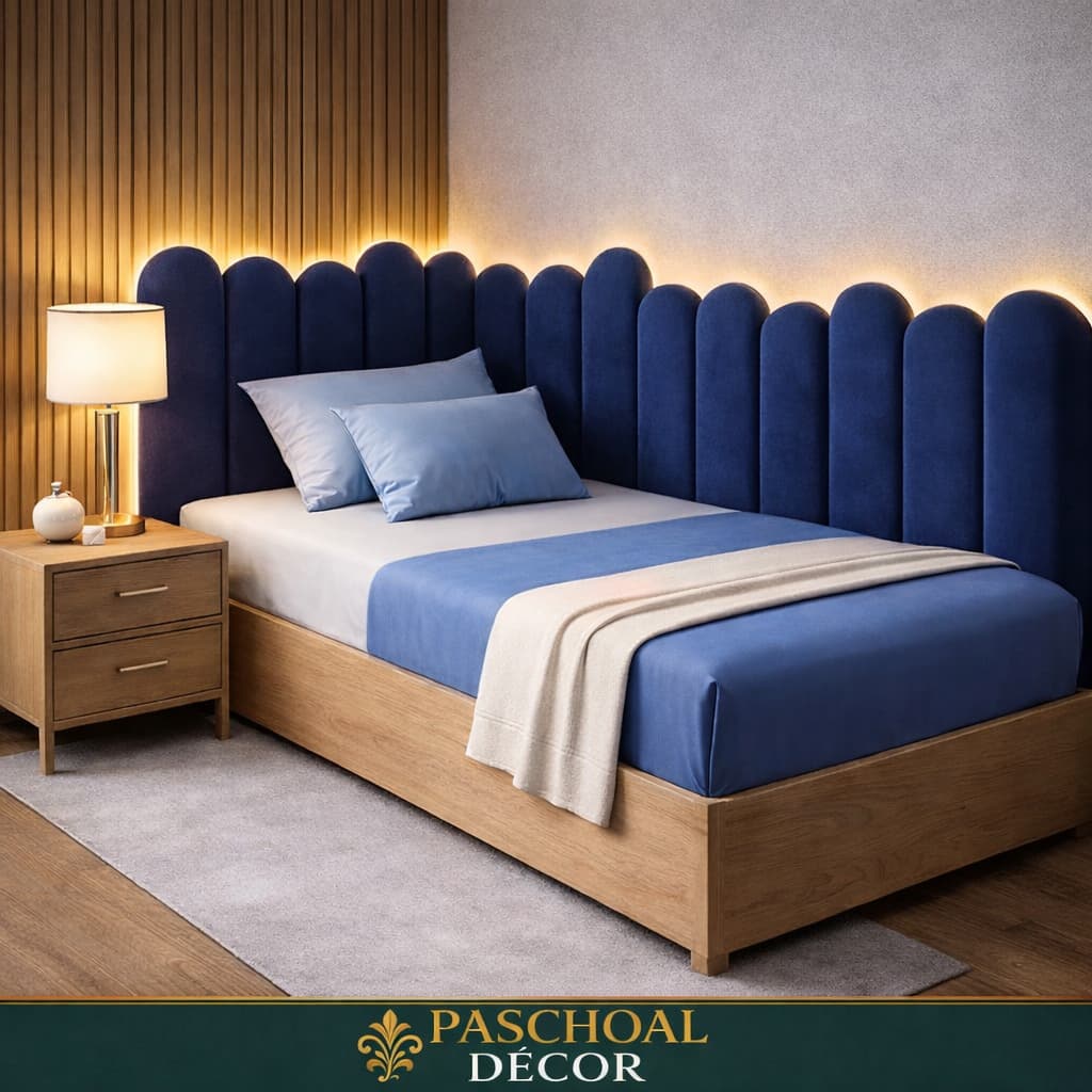 Cabeceira de Cama Autocolante Kit Com ate 15 Peças Modelo Nuvem de Parede em Estofado e Lindas cores