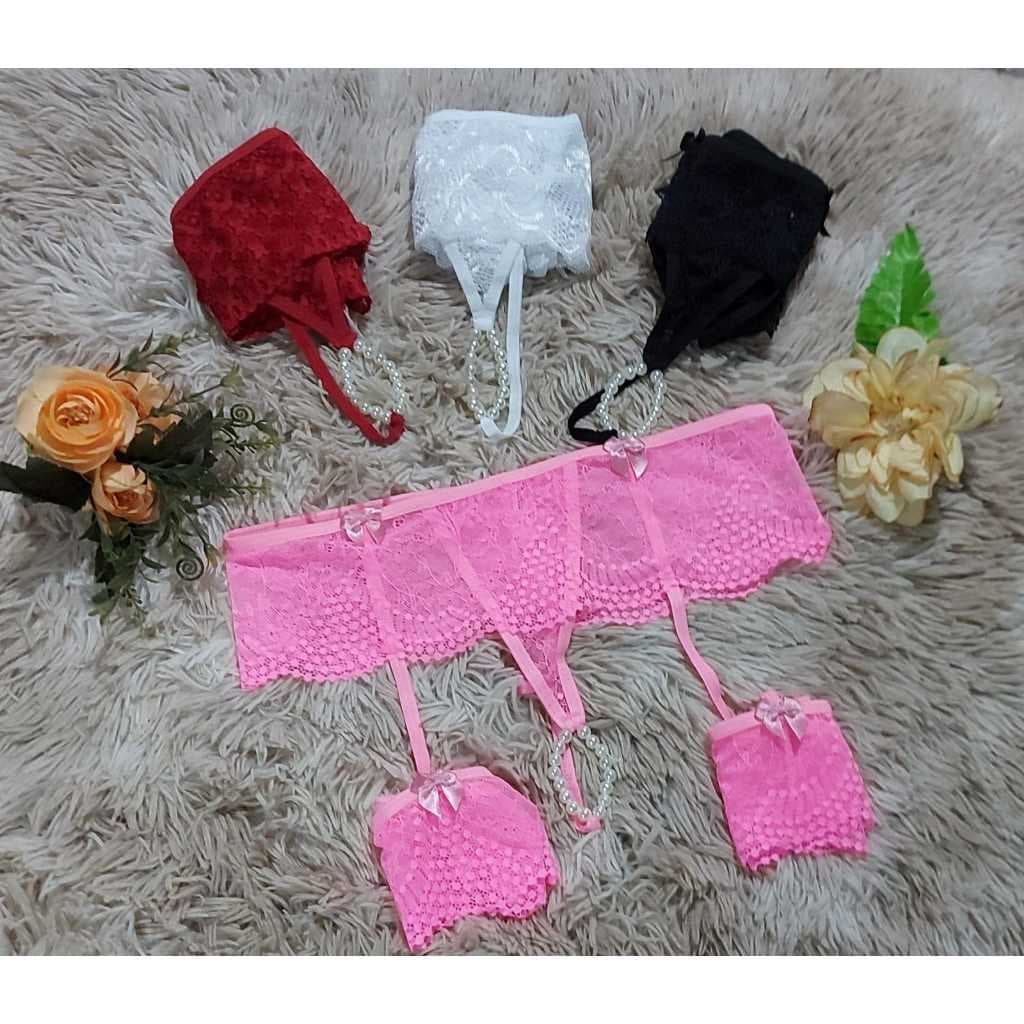 Calcinha Tailandesa Perneira Sensual Tanga Cinta Liga Lingerie Fio Dental