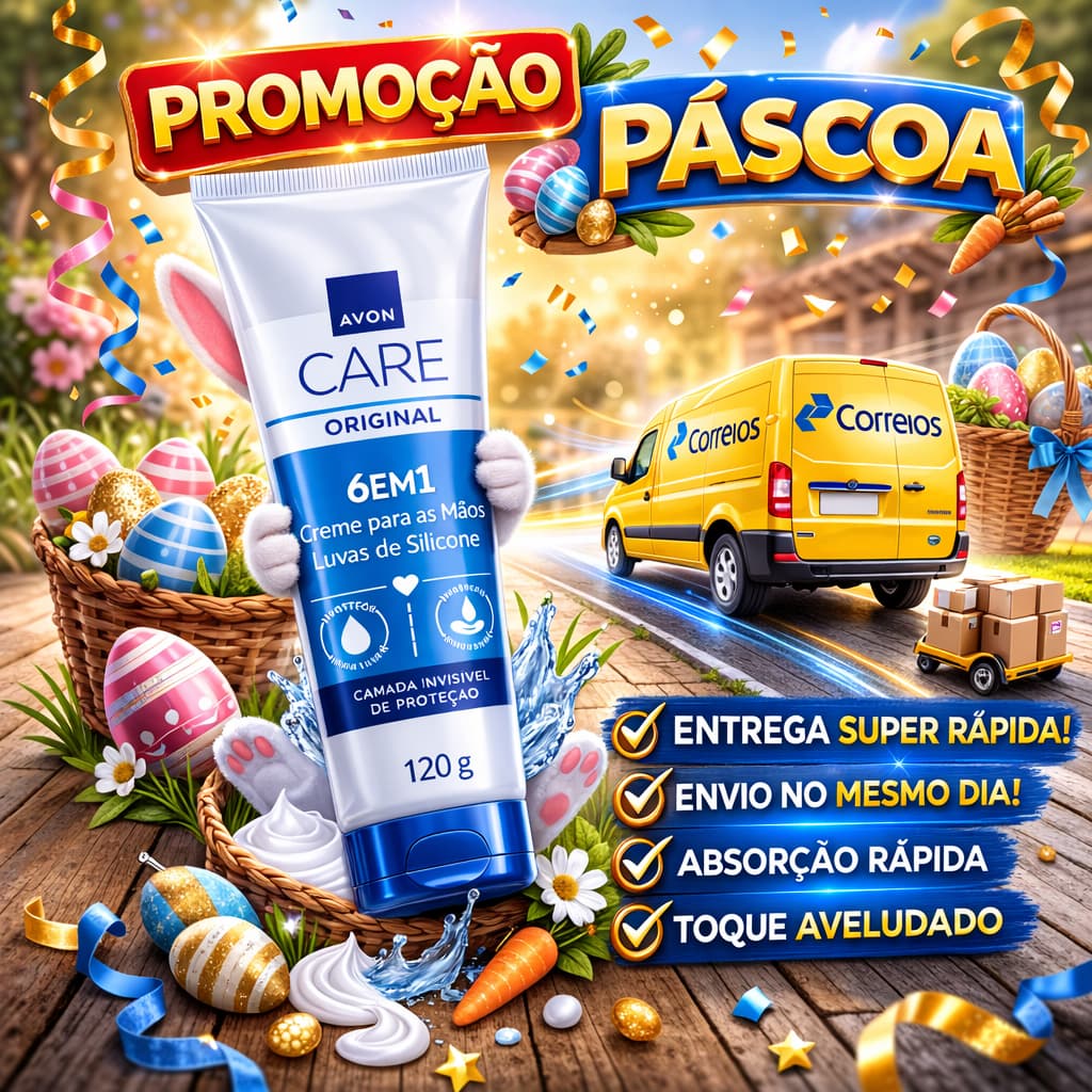Creme Para Mãos Avon Care Luvas de Silicone 120g Original 6 em 1 Protege Sua Mão