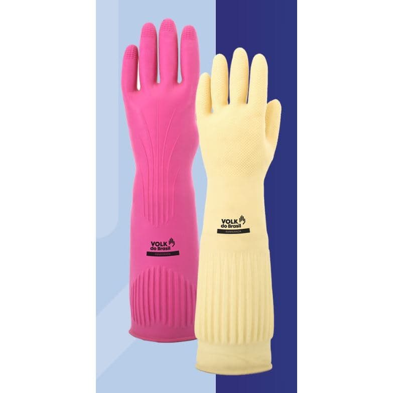 Kit 2 pares Luva Látex Ranhurada