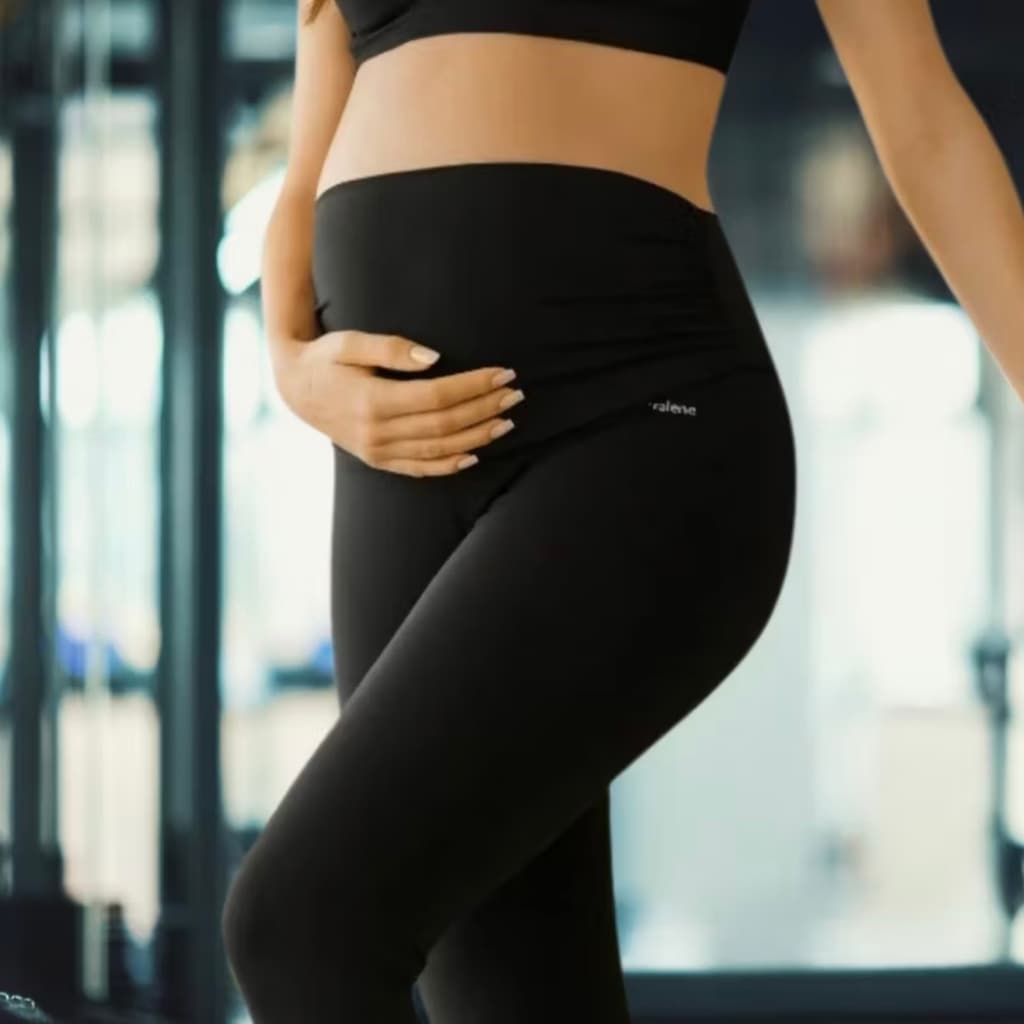 Calça Legging Gestante Fitness Selene Cós Alto Confortável Feminina