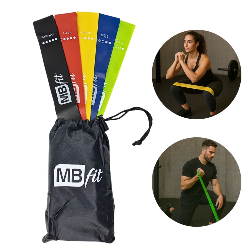 Kit 5x Faixa Elástica Mini Band Theraband Fisioterapia Superband Treinamento Funcional Casa Academia