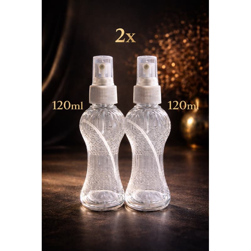 Kit 02 Unid Frasco Spray Pet para Perfume modelo Cinturinha 120ml