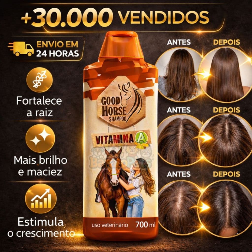 Shampoo Good Horse Com Vitamina A Para Crescer Cabelo Tiktok