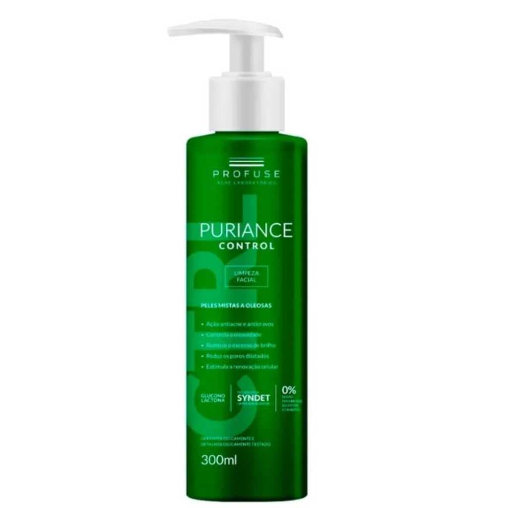Limpeza Facial Puriance Control Profuse 300ml Momento de aplicação Dia/Noite