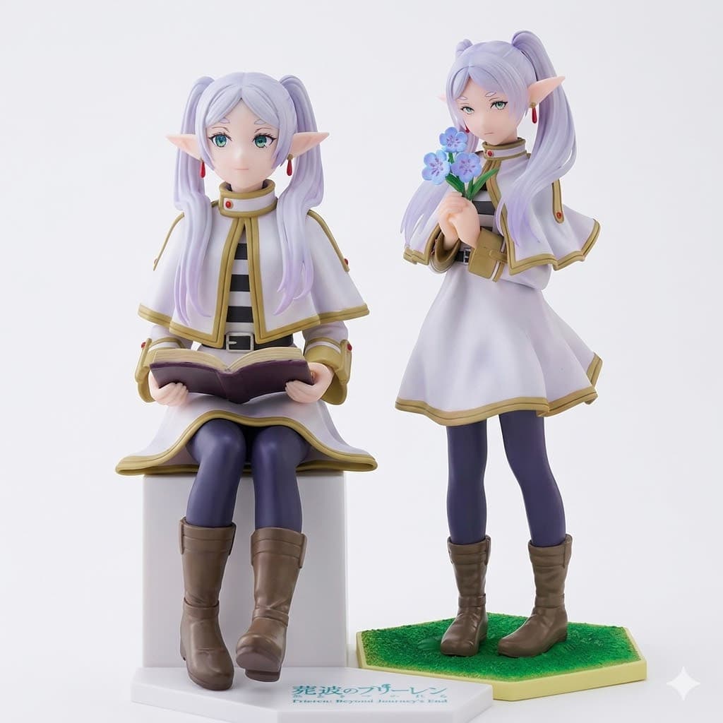 Frieren sentada ou em pé de Sōsō no Friere Action Figure Colecionável Setup Gamer