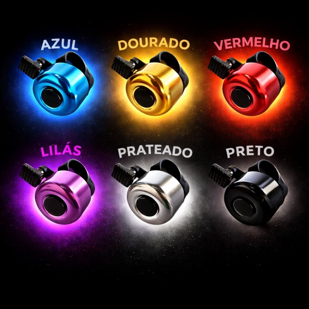 Buzina De Bicicleta Bike Trim Trim Campainha Sino Patinete som aviso proteção universal