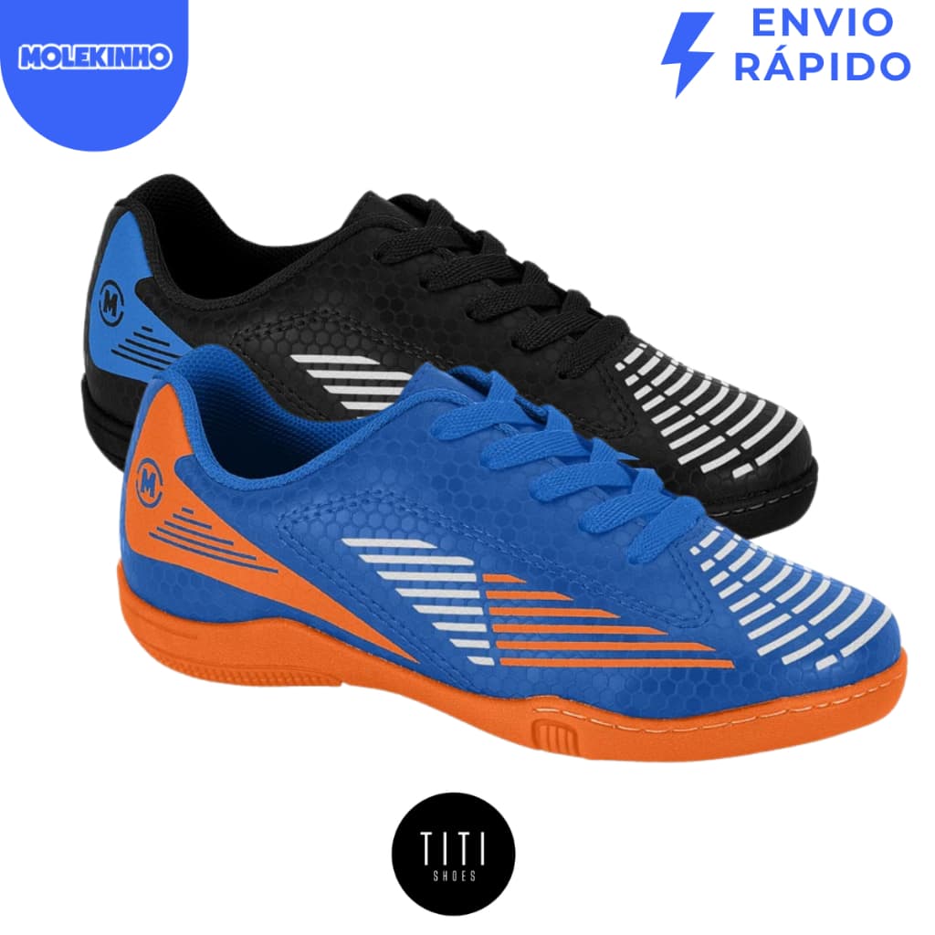 Chuteira Futsal Infantil Molekinho Original Resistente Menino
