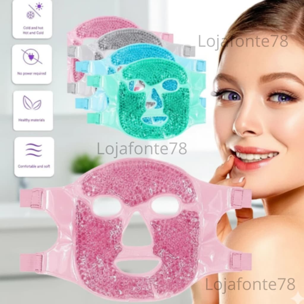 Máscara Facial Gel Térmica Quente Fria Relaxante Antienvelhecimento Spa Compressa Olheiras Ref: MX-1