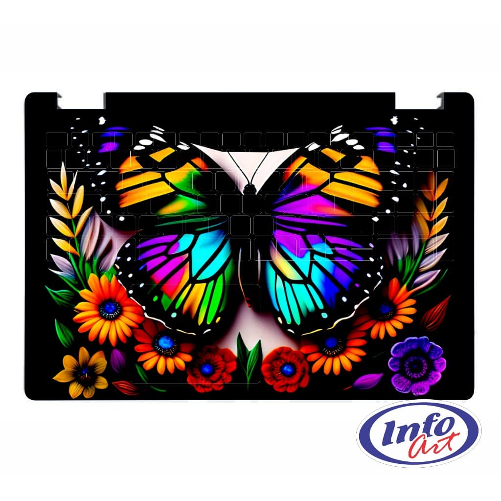 Adesivo Skin Película de Proteção para Notebook com Imagem Personalizada - Tampa + interno moldura, teclas e touch