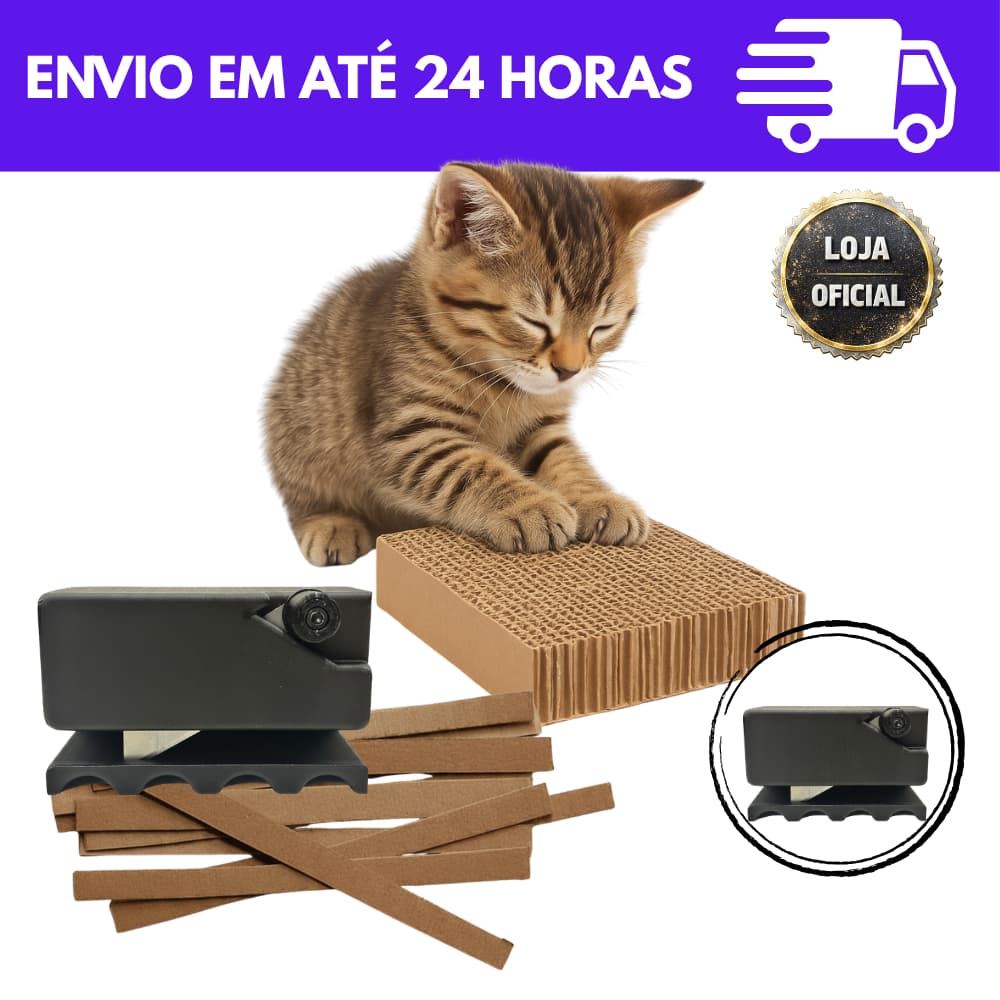 Cortador de Papelão para Arranhador de Gato – Precisão, Conforto e Segurança