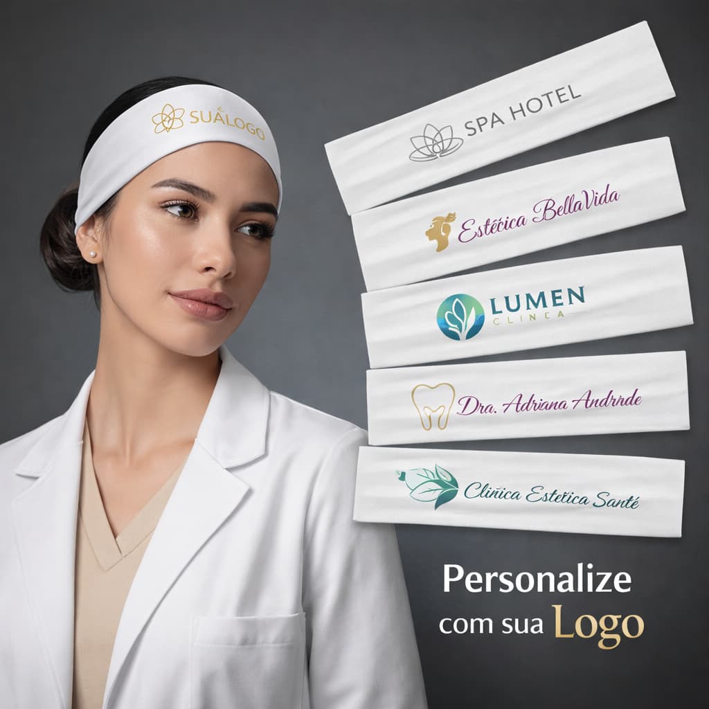 Faixa de Cabelo Personalizada Profissional  | Com Sua Logo