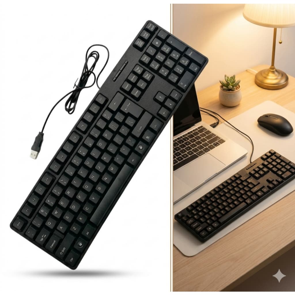 Teclado com Fio USB - Usado  -  Funcionando Perfeito Pronto para Uso