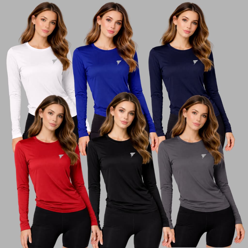 Camisa Manga Longa Segunda Pele Proteção Uv Tecido Gelado