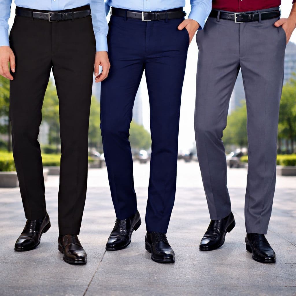 kit C|2 Calça Social Masculina Em Oxford Premium Ótimo Caimento