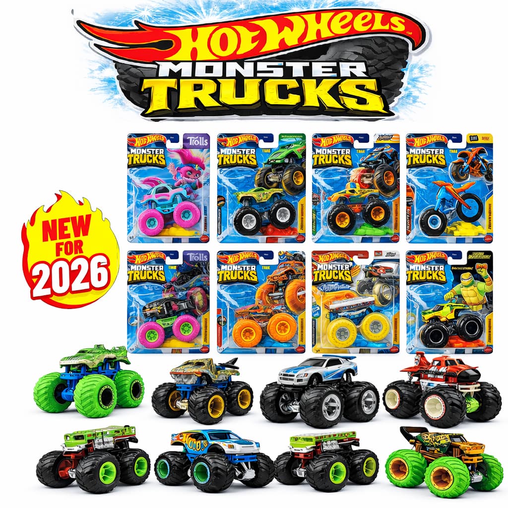 Carrinho/Caminhão Hot Wheels Monster Trucks 2025 - Escala 1:64 - FYJ44